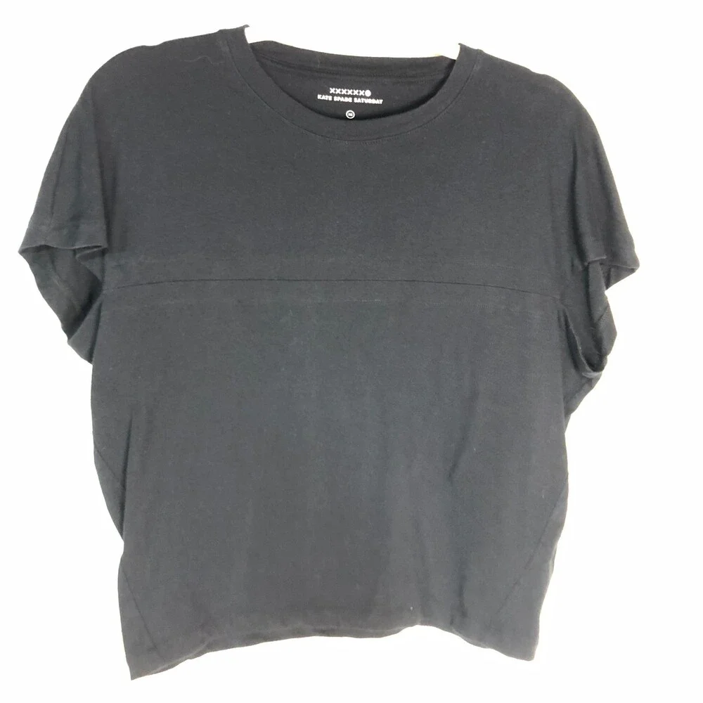 Kate Spade Saturday Black T Shirt Womens Size XS